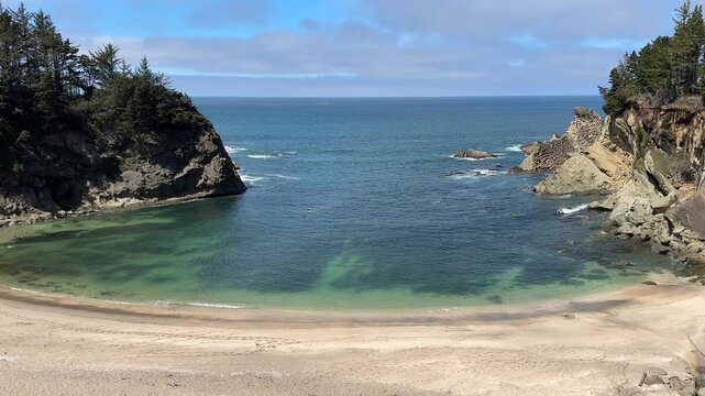 Simpson beach at Shore Acres State Park on the Oregon coast.