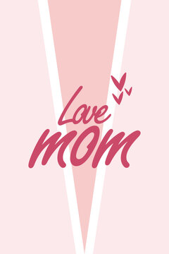 Minimal Mothers Day card with elegant typography and soft tones, ideal for modern greeting designs