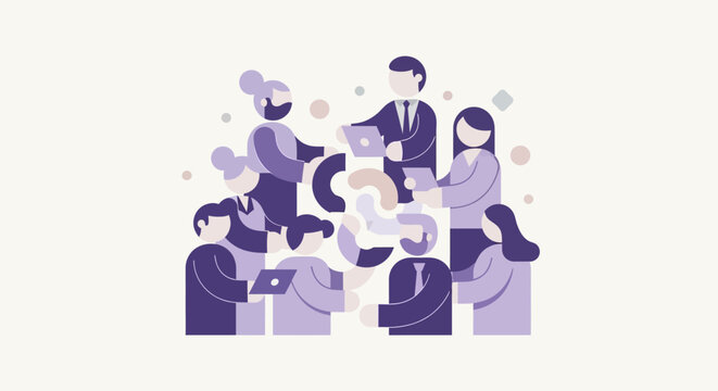 Business People in Meeting Discussion.
