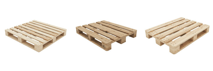 Standard Wooden Shipping Pallet for Logistics and Warehouse Storage, Heavy Duty Timber Platform for Cargo Transport, Industrial Wood Pallet Design © Gooer