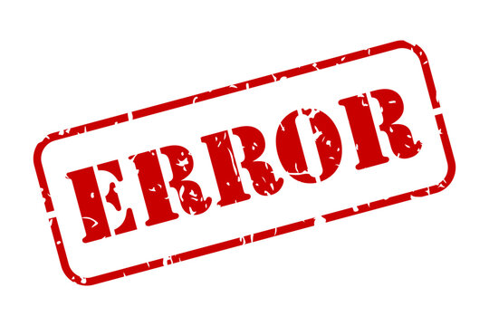 Error red rubber stamp with texture vector illustration