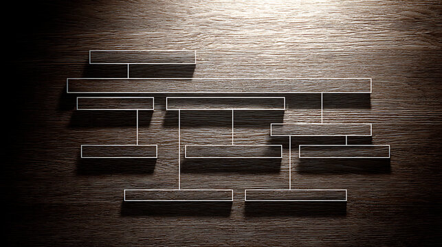 Abstract white lines on dark wood emphasizing precision, focus, and dedication