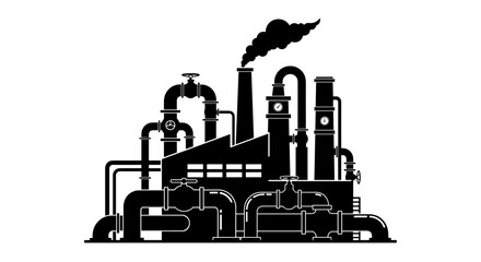 Obraz premium Industrial Factory Plant Machinery.