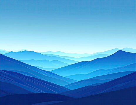 Layers of blue mountains fading into the horizon