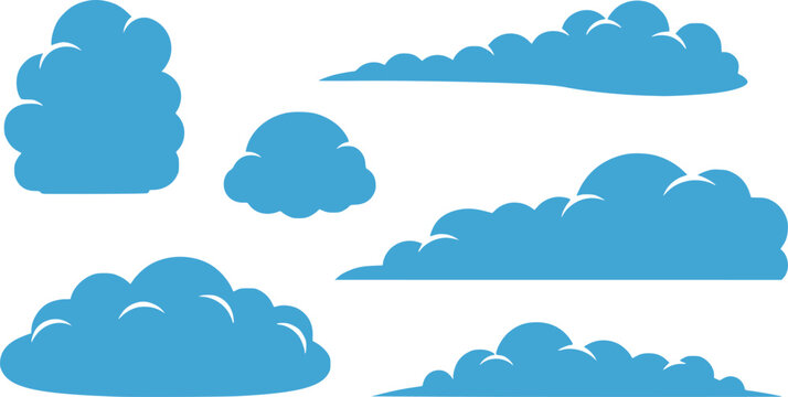 Clouds vector collection. Cloud computing pack. Clouds collection. Cloud shapes pack. Vector. Transparent EPS version.