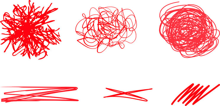 Red underline set of hand drawn red Underline stroke Red Underline Strokes Set Hand Drawn Style Accents on Transparent Background Design Png