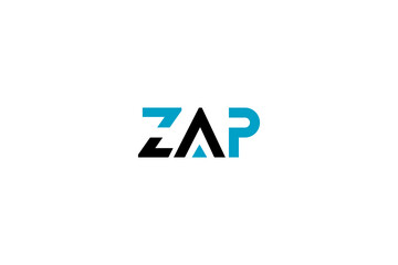 Fototapeta premium Zap cyan‑black geometric logo design for technology company, digital services, and modern business branding