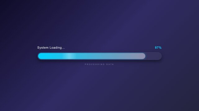 System Loading Progress Bar Animation
