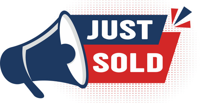  just sold banner template vector.