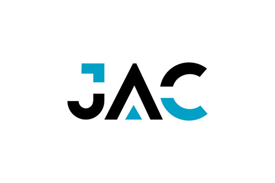 Modern JAC Logo Design | Stylized Blue and Black Geometric Typography for Corporate Brand Identity