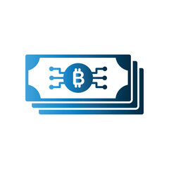 Obraz premium Bitcoin icon design template