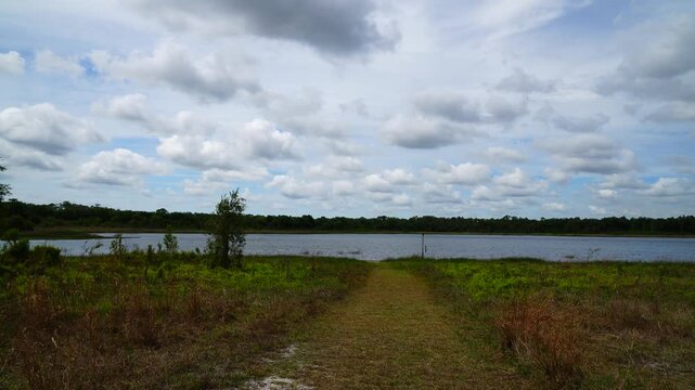 Landscape of Lake Rogers Park in Odessa, Florida, close to Tampa