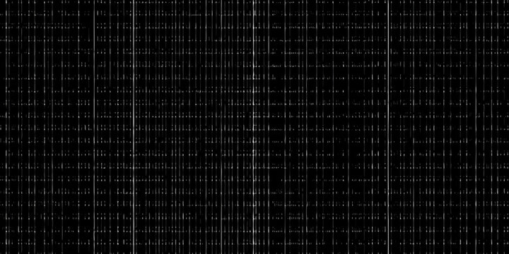 Abstract grid of vertical lines resembling digital rain on a black background