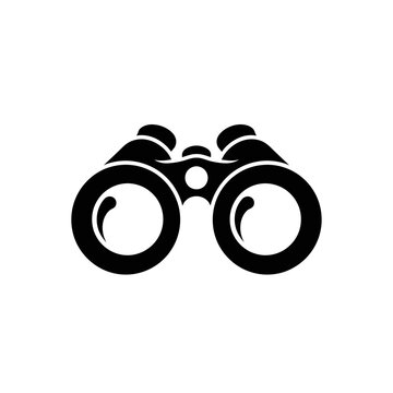binoculars on white background