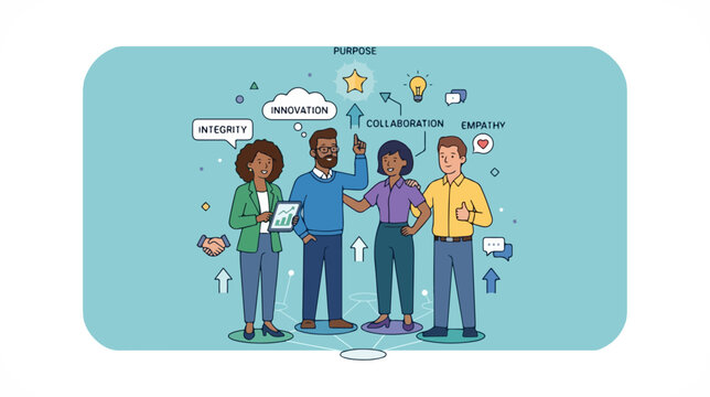 Diverse group of people communicating.
