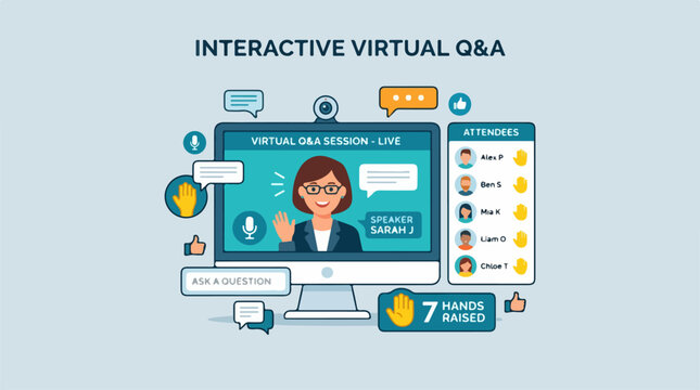 Virtual Q and A Session Online.