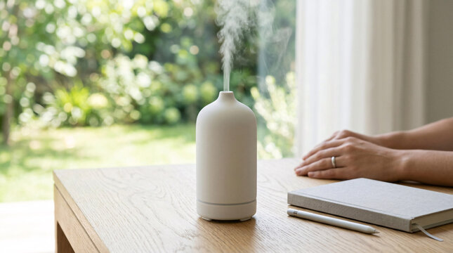 Diffuseur d'ar&ocirc;mes dans un int&eacute;rieur lumineux
