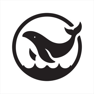 ocean animal vector silhouette outline logo design concept illustration idea