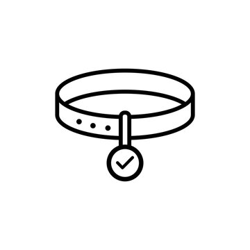 Pet Collar with ID Tag Icon