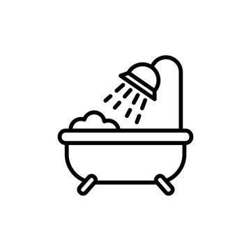 Pet Bathtub and Shower Icon