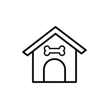 Outdoor Dog House Shelter Icon
