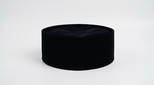 Traditional Indonesian black peci muslim cap
