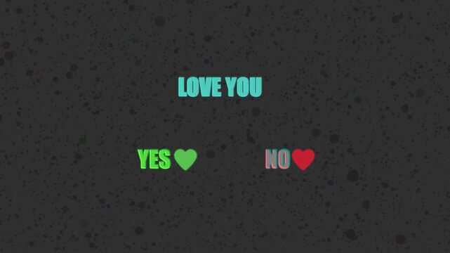Glowing love you text with colorful light effect on a black background. Stylish cinematic design with perfect for love proposal videos, social media posts, Valentine&rsquo;s Day content.