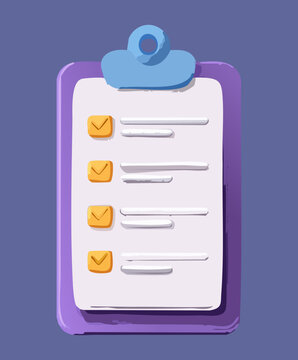 Colorful checklist clipboard for students and teachers to organize school lessons manage assignments and track educational progress effectively