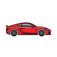 Obraz premium Red sports car side view illustration.