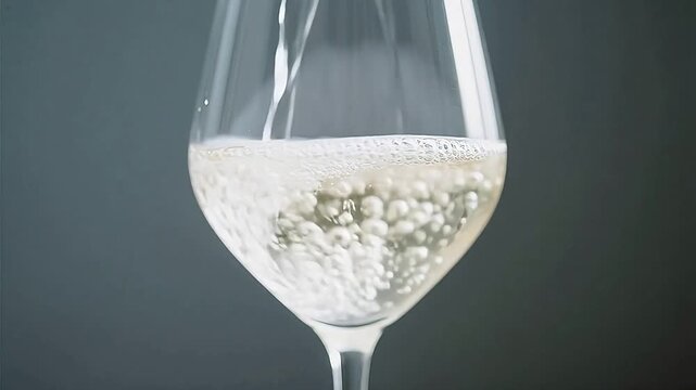 White wine being poured into glass