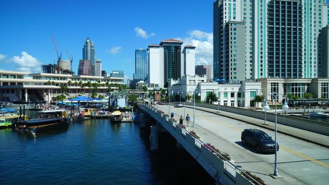 Tampa, FL, USA - 04 19 2026: Tampa downtown and Davis island landscape and convention center 