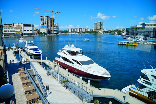 Tampa, FL, USA - 04 19 2026: Tampa downtown and Davis island landscape and convention center 
