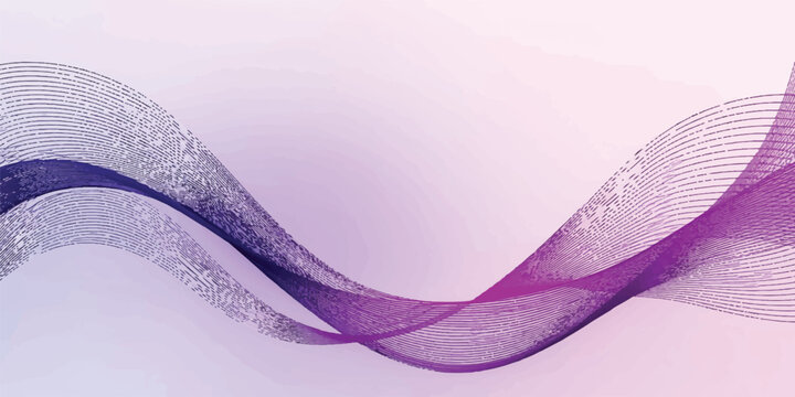 Artistic blue and violet abstract wave background featuring a flowing curve design with smoke textures and purple vector light elements for an elegant wallpaper backdrop
