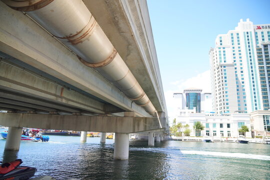 Tampa, FL, USA - 04 19 2026: Tampa downtown and Davis island landscape and convention center 