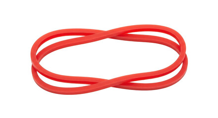 Naklejka premium A vibrant red rope tied in a complex and intricate knot against a white background isolated on transparent background