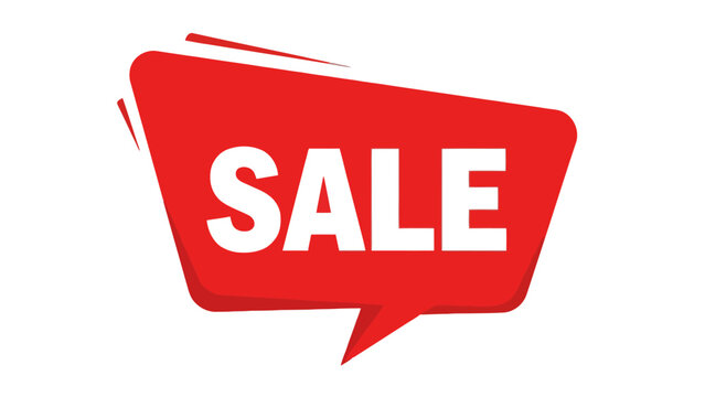 Red Sale Speech Bubble.