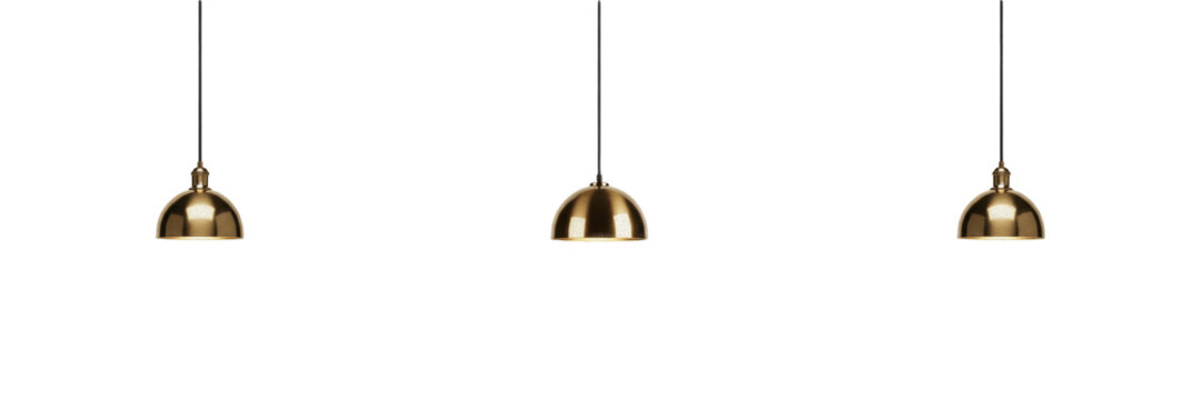 Luxury Gold Pendant Lamp Isolated Transparent PNG Modern Interior Design Ceiling Light Fixture Home Decor