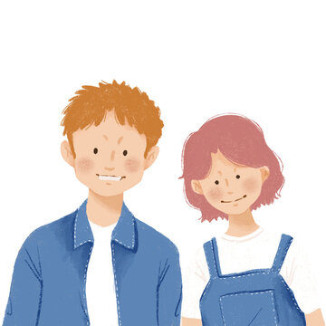 couple portrait illustration