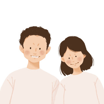 couple portrait illustration