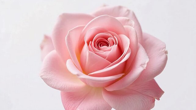 Pink rose in full bloom
