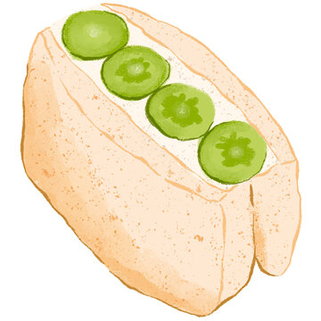 illustration of grape sando