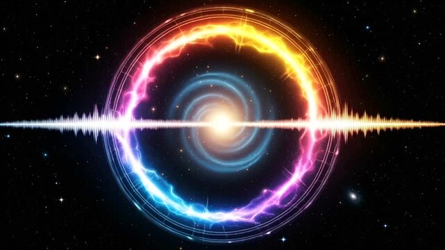 Vibrating Sound Wave Circle Animation Sequence.