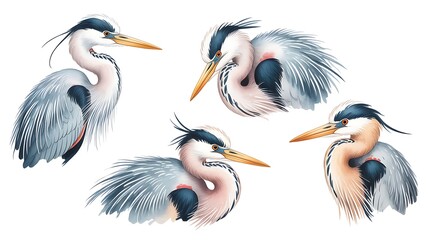 Obraz premium collection of birds