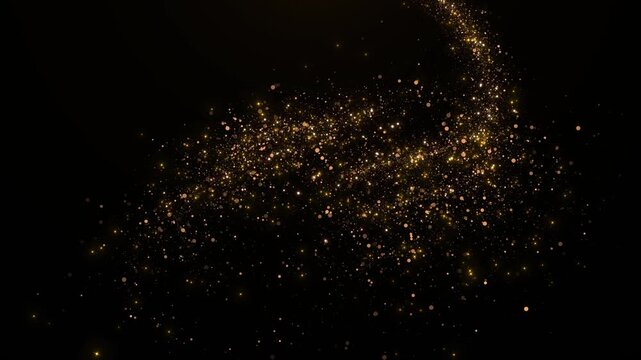 Comet tail, shooting star, Christmas star, glittering trail background. Bokeh lights. Holiday motion Glowing particle Exploding particles Christmas, event, year new, anniversary, birthday, Diwali
