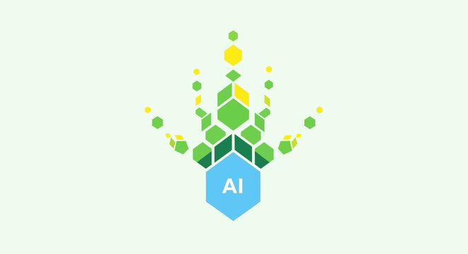 Artificial Intelligence Logo Design Concept.