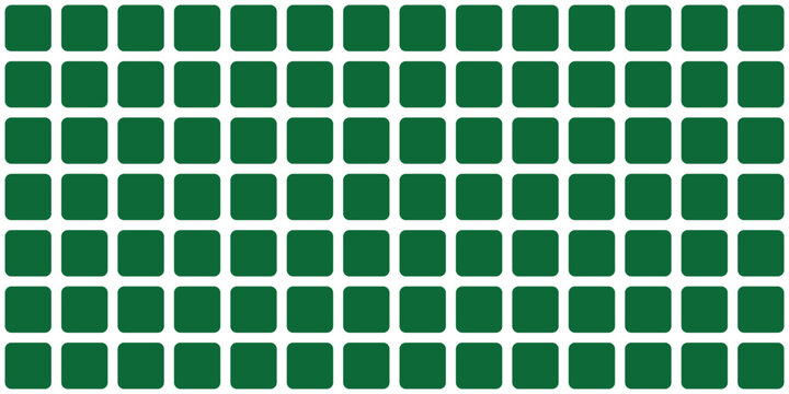 Classic  grid pattern featuring gren squares separated by white lines, making gray dots appear at intersections. abstract geometric white grid line pattern.