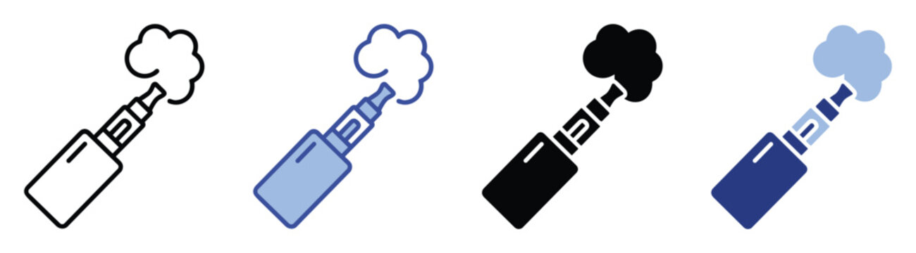 Modern electronic cigarette vape device with smoke vapor for contemporary lifestyle, wellness, and technology applications