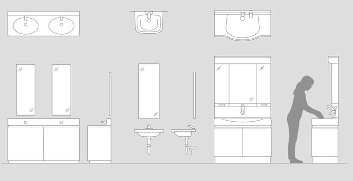 Architectural Entrouge of the bathroom system