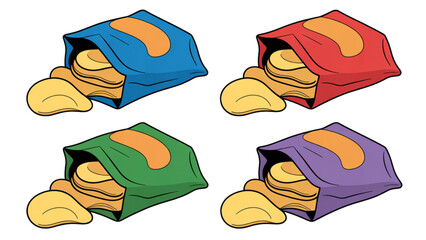 Four cartoon hedgehogs sitting on colorful blocks in playful poses © adobe stock 