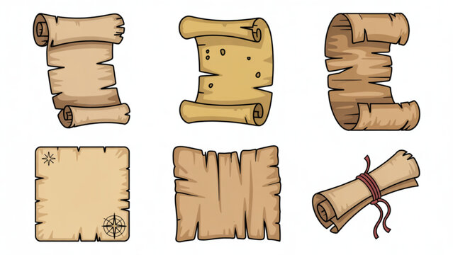 A collection of aged and weathered wooden playing card pieces with visible wear and tear